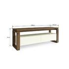 Rack Loft 2 Gavetas E 1 Nicho 160 Cm Madeira Taeda/mdf- Off