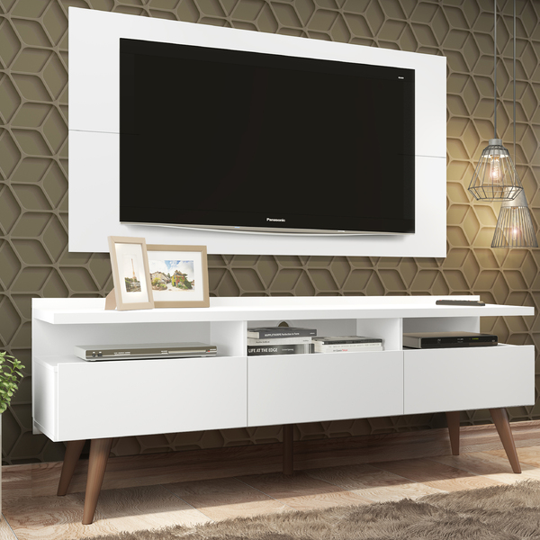 Rack Londres e Painel para TV Sala de Estar Madesa