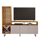 Rack Luz Tv Até 56 Polegadas Jcm Móveis Cinamomo/off