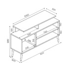 Rack Lyon 1.1 Chumbo/canela – Carmolar Móveis