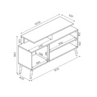 Rack Lyon 1.1 Off White/canela - Carmolar Móveis