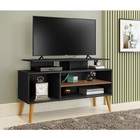 Rack Lyon 1.1 Preto/canela – Carmolar Móveis