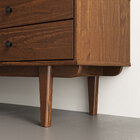 Rack Madeira 175 Cm Retrô 2 Gavetas Tv 75 Castanho Simona