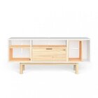 Rack Madeira Laqueado 18 Espresso Móveis Pinus/branco