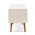 Rack Madeira Maciça 2 Gavetas  Off White