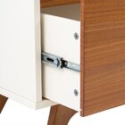 Rack Madeira Maciça 2 Gavetas  Off White