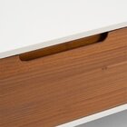 Rack Madeira Maciça 2 Gavetas  Off White