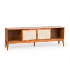 Rack Madeira Maciça 2 Portas Amêndoa