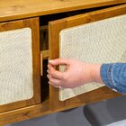 Rack Madeira Maciça 2 Portas Amêndoa