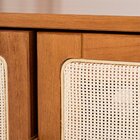 Rack Madeira Maciça 2 Portas Amêndoa