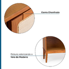 Rack Madeira Maciça 2 Portas Amêndoa