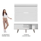 Rack Madesa Cairo E Painel Para Tv Até 65 Polegadas Com Pés D