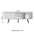 Rack Madesa Cairo Para Tv Até 65 Polegadas Com Pés De Madeira