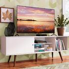 Rack Madesa Cairo Para Tv Até 65 Polegadas Com Pés De Madeira