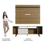 Rack Madesa Cancun Com Pés E Painel Para Tv Até 65 Polegadas