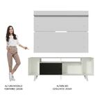 Rack Madesa Cancun Com Pés E Painel Para Tv Até 65 Polegadas