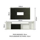 Rack Madesa Cancun E Painel Para Tv Até 58 Polegadas - Branco