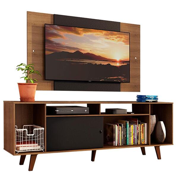 Rack Madesa Cancun E Painel Para Tv Até 58 Polegadas Com Pés
