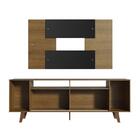 Rack Madesa Cancun E Painel Para Tv Até 58 Polegadas Com Pés