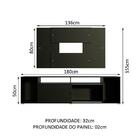 Rack Madesa Cancun E Painel Para Tv Até 58 Polegadas - Preto