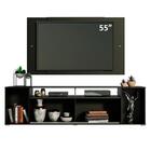 Rack Madesa Cancun E Painel Para Tv Até 58 Polegadas - Preto