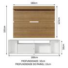Rack Madesa Cancun E Painel Para Tv Até 65 Polegadas - Branco