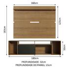 Rack Madesa Cancun E Painel Para Tv Até 65 Polegadas - Rustic