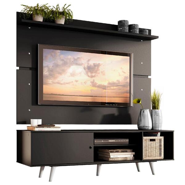 Rack Madesa Dubai E Painel Para Tv Até 65 Polegadas Com Pés -