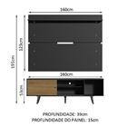 Rack Madesa Dubai E Painel Para Tv Até 65 Polegadas Com Pés -