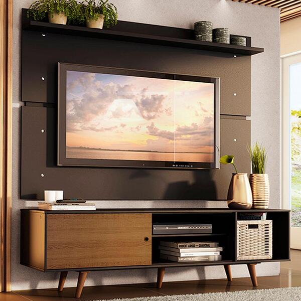 Rack Madesa Dubai E Painel Para Tv Até 65 Polegadas Com Pés -