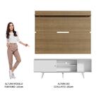 Rack Madesa Dubai E Painel Para Tv Até 65 Polegadas Com Pés -