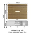 Rack Madesa Dubai E Painel Para Tv Até 65 Polegadas Com Pés -