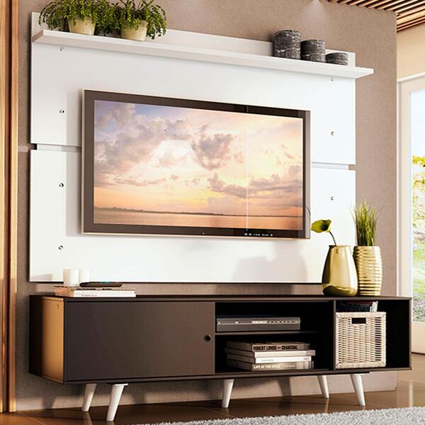 Rack Madesa Dubai E Painel Para Tv Até 65 Polegadas Com Pés -