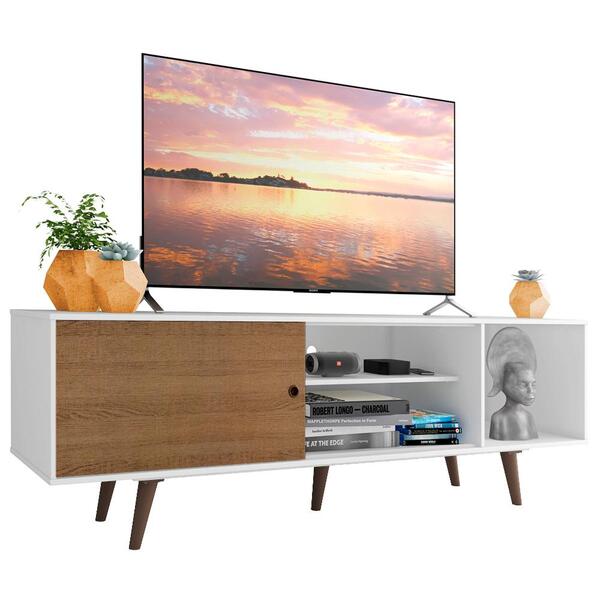 Rack Madesa Dubai Para Tv Até 65 Polegadas Com Pés - Branco/r