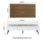 Rack Madesa Londres E Painel Para Tv Até 55 Polegadas