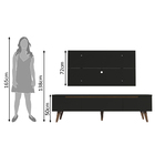 Rack Madesa Reims E Painel Para Tv Até 55 Polegadas 2 Portas