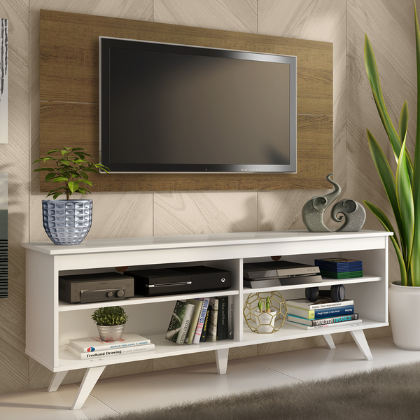 Rack Madesa Udine E Painel Para Tv Até 55 Polegadas Com Pés