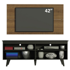 Rack Madesa Udine E Painel Para Tv Até 55 Polegadas Com Pés
