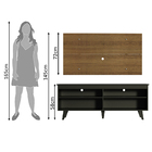 Rack Madesa Udine E Painel Para Tv Até 55 Polegadas Com Pés