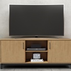 Rack Madri Com 2 Portas - Finestra - Carvalho/preto