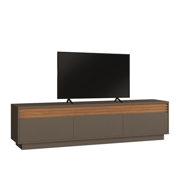 Rack Madrid 3 Portas Para Tv Até 75 Polegadas Detalhe Ripado