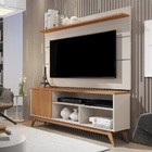 Rack Malbec C/ Painel Vivare 1,36 Off White/Nature - Germai M