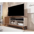 Rack Malbec Wood 1.36 Off White/freijó - Giga Móveis