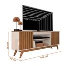 Rack Malibu 1.6 Wood Ripado Off White/freijo – Giga Móveis