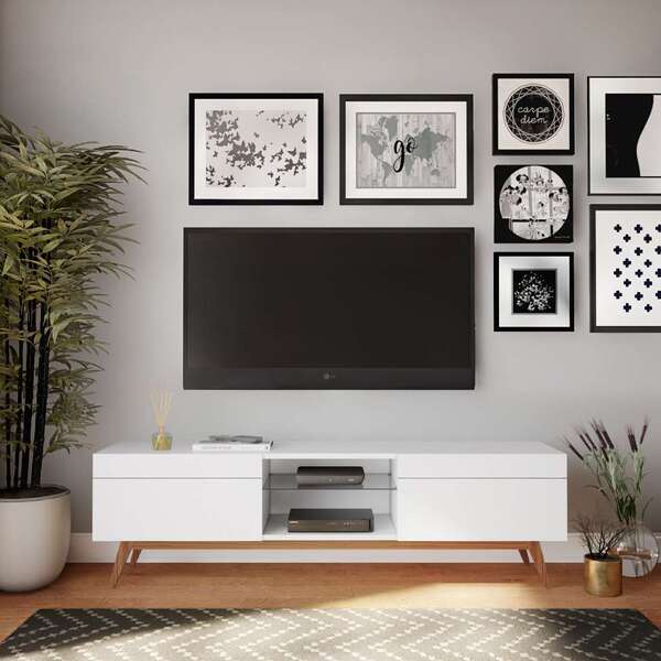 Rack Manchester I 2 Gv Branco Acetinado 180 Cm