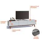 Rack Manchester I 3 Gv Branco Acetinado 218 Cm