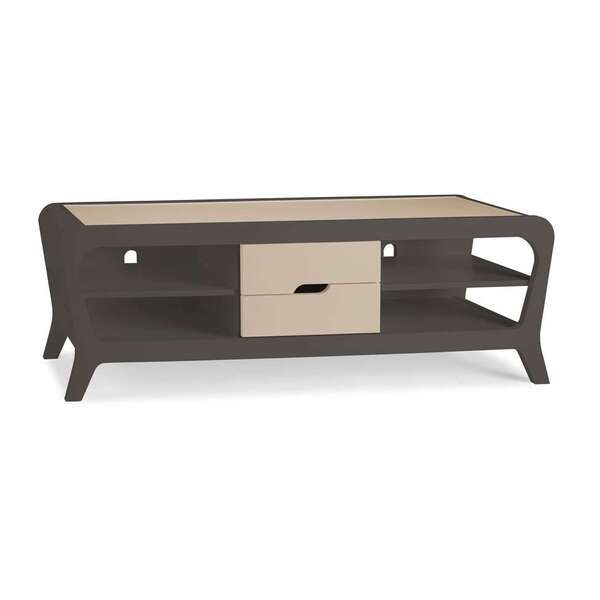 Rack Marley Grafite E Marrom Claro 160 Cm