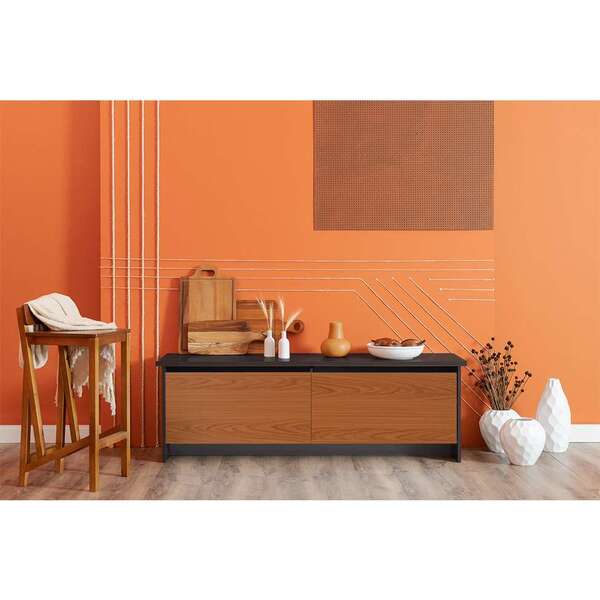 Rack Masp Avelã E Grafite 160 Cm