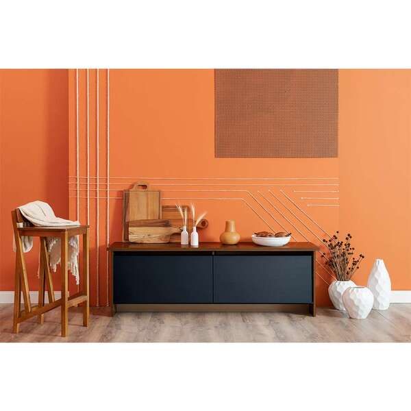 Rack Masp Azul Marinho E Avelã 160 Cm