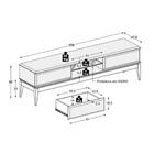 Rack Máxima Móveis 2 Gavetas Ravel Cacau E Coral 2019
